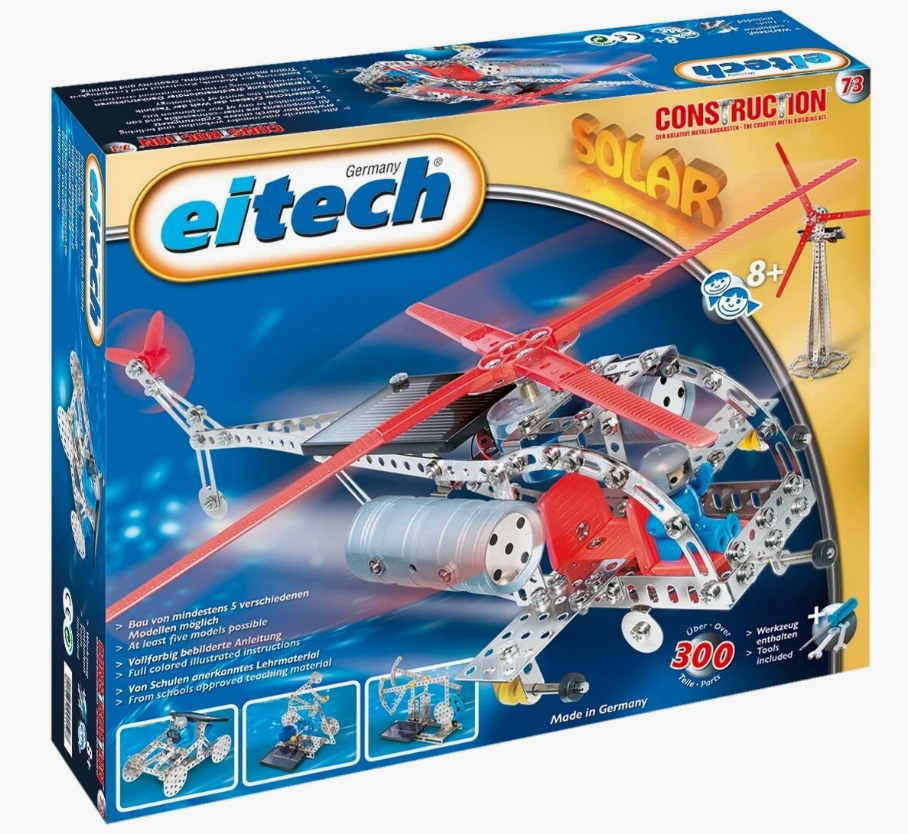 Конструктор металлический "Вертолет" на солнечной батарее Eitech 073